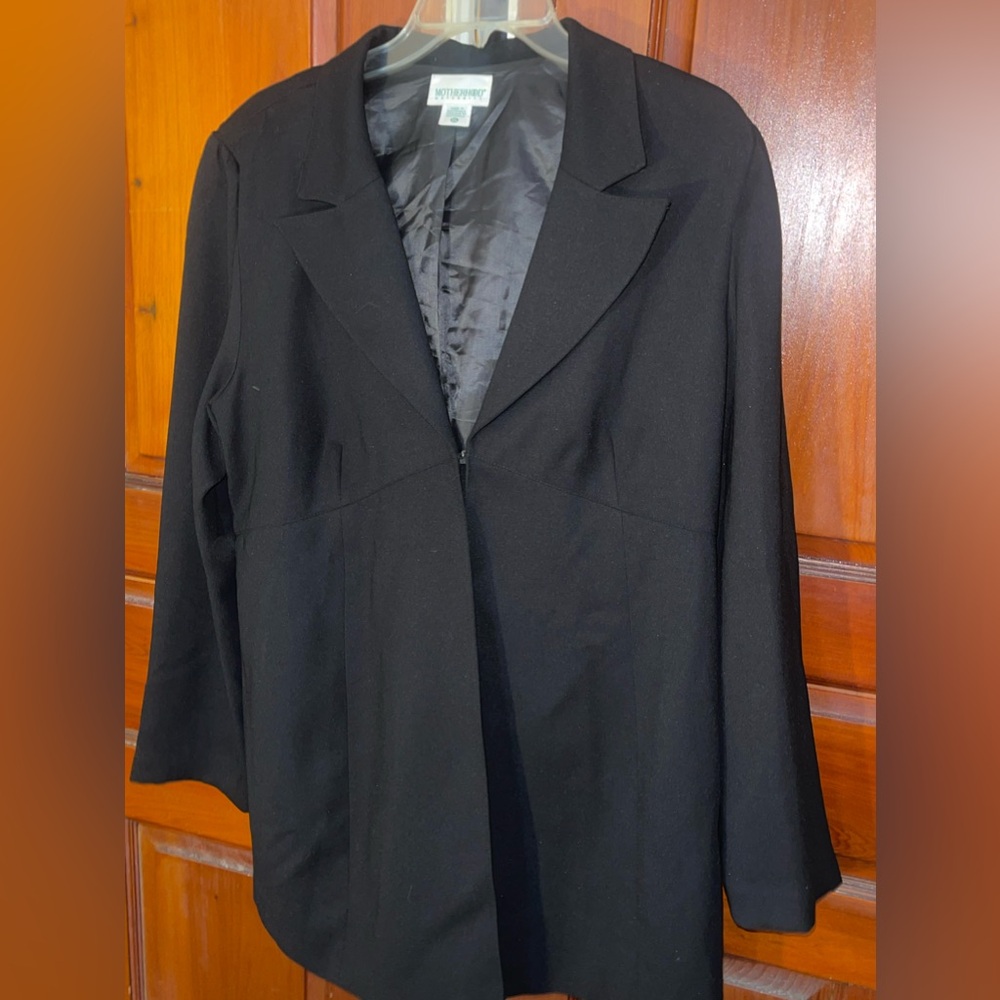 Motherhood Maternity Black Blazer with Front Closure and Tieback. Size XL